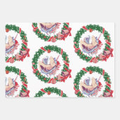 Magische kerstunicorn inpakpapier vel (Voorkant)