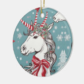 Magische kerstunicorn keramisch ornament (Links)
