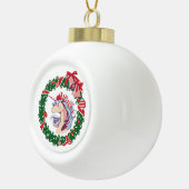 Magische kerstunicorn keramische bal ornament (Rechts)