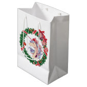 Magische kerstunicorn medium cadeauzakje (Voorkant Gekanteld)