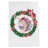 Magische kerstunicorn medium cadeauzakje (Voorkant)