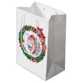 Magische kerstunicorn medium cadeauzakje (Achterkant Gekanteld)