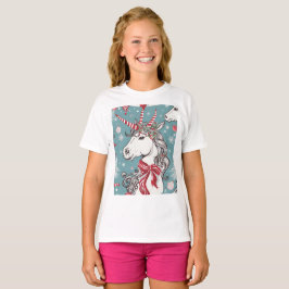 Magische kerstunicorn t-shirt