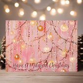 Magische kerstverlichting en Ornamenten Feestdagen Kaart