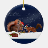 Magische kerstversiering keramisch ornament (Achterkant)
