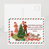 Magische Kerstwensen: Elegante Kerstkaarten Feestdagenkaart (Voorkant / Achterkant)