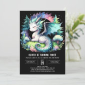 Magische Kinder drakenverjaardag Kaart (Staand voorkant)