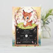 Magische Kinder Fawn Verjaardag Kaart (Staand voorkant)