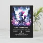 Magische Kinder kattenverjaardag Kaart (Staand voorkant)