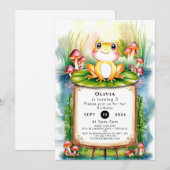 Magische Kinder kikker Verjaardag Kaart (Voorkant / Achterkant)