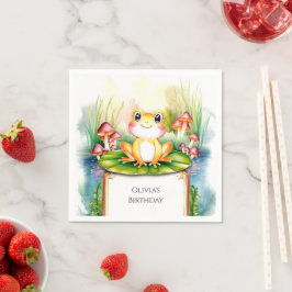 Magische Kinder kikker Verjaardag Servet