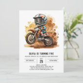 Magische kinder motorfiets verjaardag kaart (Staand voorkant)