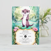 Magische Kinder Otter Verjaardag Kaart (Staand voorkant)