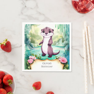Magische Kinder Otter Verjaardag Servet