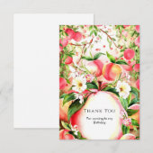 Magische Kinder Peach Verjaardag Bedankkaart (Voorkant / Achterkant)