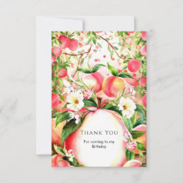 Magische Kinder Peach Verjaardag Bedankkaart