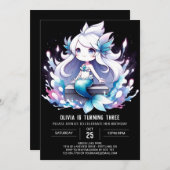 Magische Kinder Zeemeermin Verjaardag Kaart (Voorkant / Achterkant)