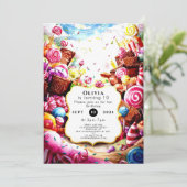 Magische Kinderen Candyland Verjaardag Kaart (Staand voorkant)