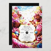 Magische Kinderen Candyland Verjaardag Kaart (Voorkant / Achterkant)