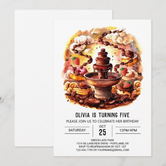 Magische Kinderen chocolade verjaardag Kaart (Voorkant / Achterkant)