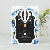 Magische kinderen hete lucht ballon verjaardag kaart (Staand voorkant)