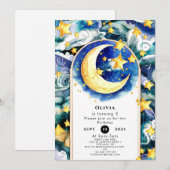 Magische Kinderen Maan Verjaardag Kaart (Voorkant / Achterkant)