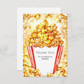 Magische Kinderen Popcorn Verjaardag Bedankkaart (Voorkant / Achterkant)