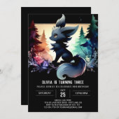 Magische kinderen Wolf Verjaardag Kaart (Voorkant / Achterkant)