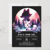 Magische Kinderen Wolf Verjaardag Kaart (Voorkant)