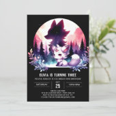 Magische Kinderen Wolf Verjaardag Kaart (Staand voorkant)