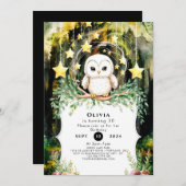 Magische kinderuil Verjaardag Kaart (Voorkant / Achterkant)