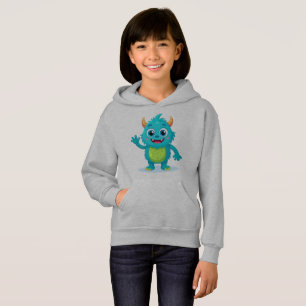 Magische Kleine Blauwe Monster Meisjes Hoodie - Za