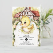 Magische kleine kip verjaardag kaart (Staand voorkant)