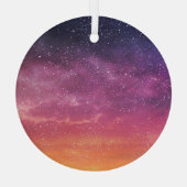 Magische kleur: betoverende hemelachtergrond. glas ornament (Achterkant)