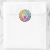Magische kleur wiel mandala ronde sticker (Tas)