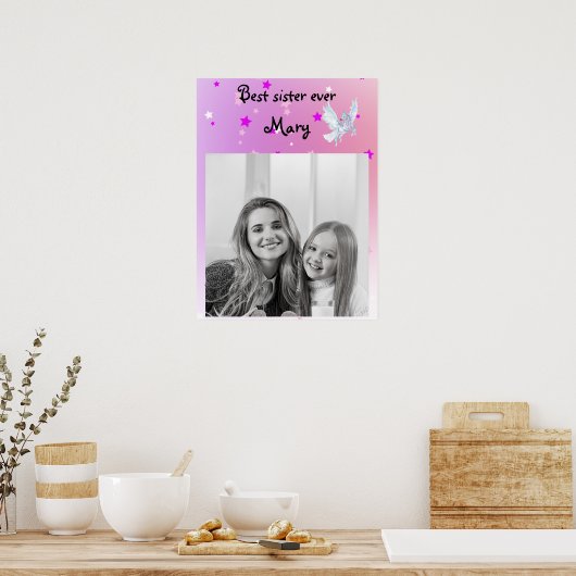 Magische kleurbegin witte eenhoorn poster (Keuken)