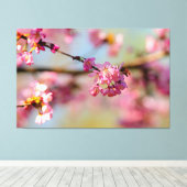 Magische Kleuren Van De Sakura Tuin In De Lente Canvas Afdruk (Insitu (Houten vloer))