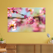 Magische Kleuren Van De Sakura Tuin In De Lente Canvas Afdruk (Insitu (Woonkamer))