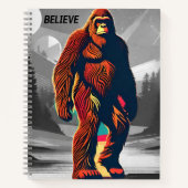 Magische Kleurrijke Bigfoot Abstracte Kosmische En Notitieboek (Voorkant)