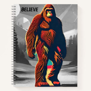Magische Kleurrijke Bigfoot Abstracte Kosmische En Notitieboek