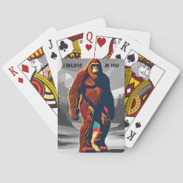 Magische Kleurrijke Bigfoot Quote Black & White My Pokerkaarten