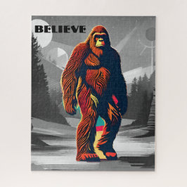 Magische Kleurrijke Bigfoot Quote: Gelovigen Legpuzzel