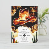 Magische kleurrijke cowboy verjaardag kaart (Staand voorkant)