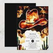 Magische kleurrijke cowboy verjaardag kaart (Voorkant / Achterkant)