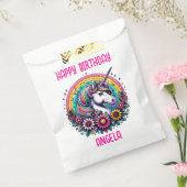 Magische kleurrijke eenhoorn en regenboog geperson bedankzakje (Gezegeld)