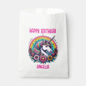 Magische kleurrijke eenhoorn en regenboog geperson bedankzakje (Voorkant)