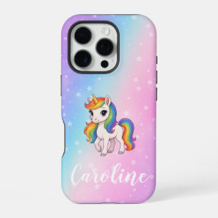 Magische kleurrijke eenhoorn iPhone 16 pro hoesje