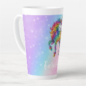 Magische kleurrijke eenhoorn latte mok (Linkerhoek)