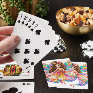 Magische Kleurrijke Fee Digitale Clipart - Schatti Pokerkaarten