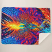 Magische kleurrijke Phoenix Sherpa Blanket Sherpa Deken (Voorkant (horizontaal))